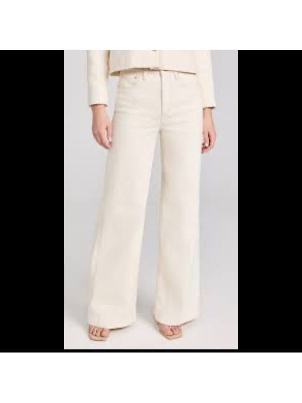 Goldsign Cream Flare & Wide Leg Jeans